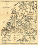 841423 Kaart van het netwerk van de Nederlandse spoorwegen en tramwegen.
